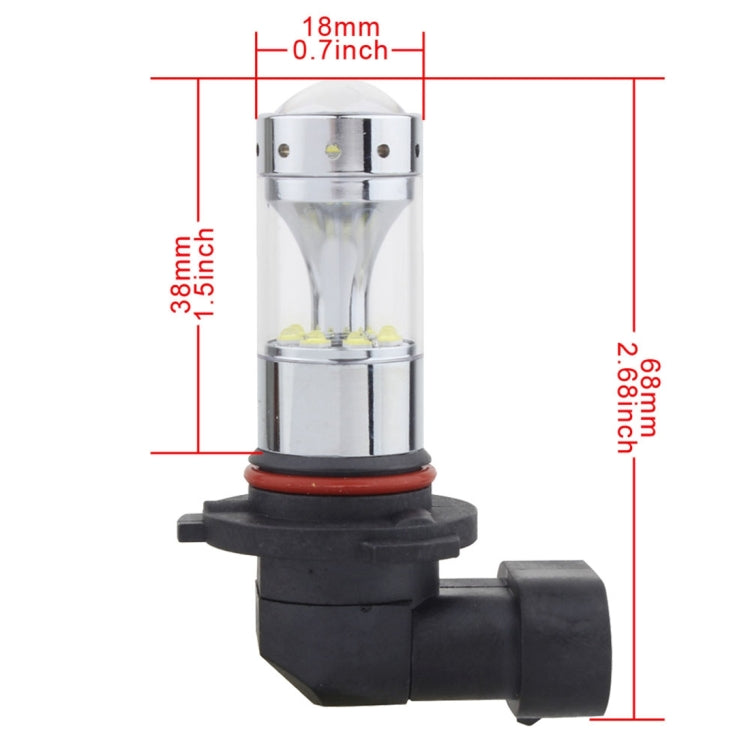 2 PCS 9005 60W 1200 LM 6000K Car Fog Lights with 12 CREE XB-D LED Lamps, DC 12V, 9005