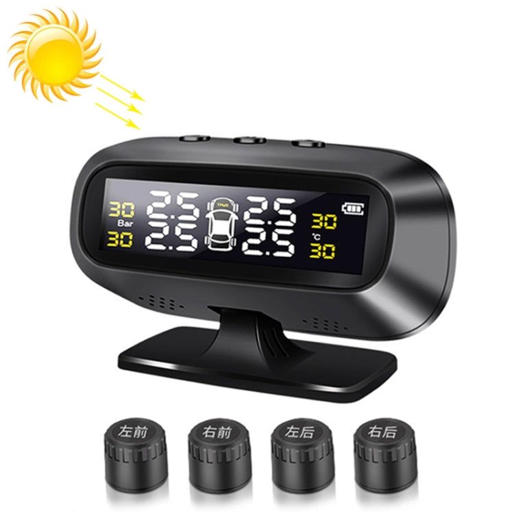 Universal Car Wireless Solar Energy TPMS Tire Pressure Alarm System External Tire Monitor, Tire Monitor 3