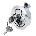 RV / Yacht / Washroom Door Catch Latch Release Cupboard Door Stop Drawer Cabinet Locker, with Key, Washroom Door Catch Latch (Silver)