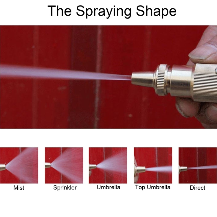 KANEED High Pressure Pure Copper Hose Nozzle Sprayer for Car Washing Garden/Lawn Watering Room/Deck/Floor Cleaning Support Adjustable Water Flow, Pure Copper Hose Nozzle Sprayer