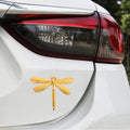 Dragonfly Shape Car Metal Body Decorative Sticker, Dragonfly Shape (Gold), Dragonfly Shape (Silver)