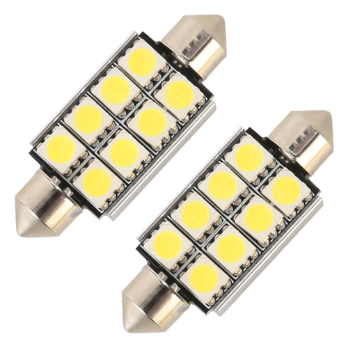 10 PCS 41mm DC12V / 2W / 7000K / 80LM 8LEDs SMD-5050 Car Reading Lamp, 41mm, 8LEDs SMD-5050