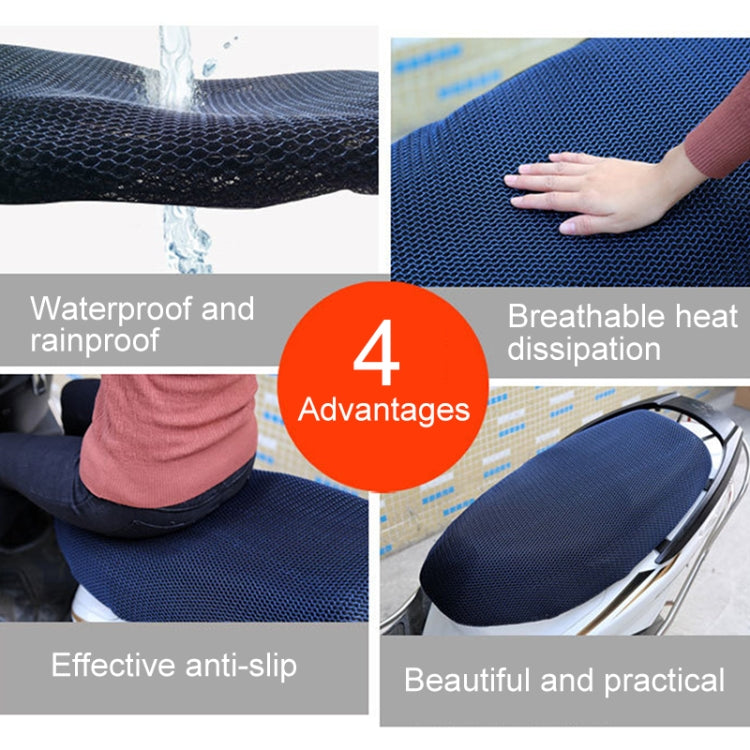 Waterproof Motorcycle Sun Protection Heat Insulation Seat Cover Prevent Bask In Seat Scooter Cushion Protect, Size: L, Length: 70-77cm; Width: 40-50cm, Size: L (Blue), Size: L (Black Red), Size: L (Black Blue), Size: L (Black)
