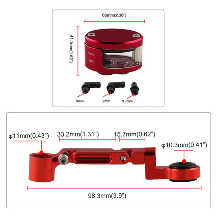 Motorcycle Modification Parts Front Brake Fluid Oil Universal Brake Oil Cup for Kawasaki / Suzuki