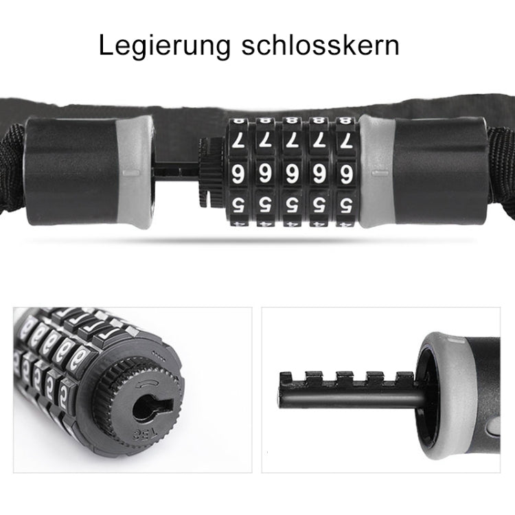 Motorcycles / Bicycle Chain Lock 5 Digit Password Anti-theft Password Lock, Length: 0.9m, 0.9m