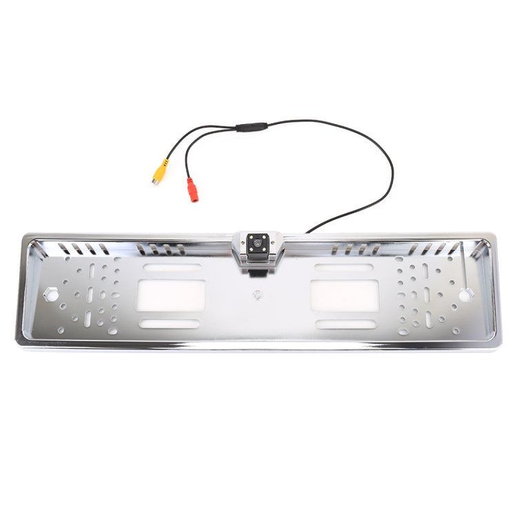 JX-9488 720x540 Effective Pixel NTSC 60HZ CMOS II Universal Waterproof Car Electroplated Silver Rear View Backup Camera with 2W 80LM 5000K White Light 4LED Lamp, DC 12V, Wire Length: 4m, Electroplated Silver