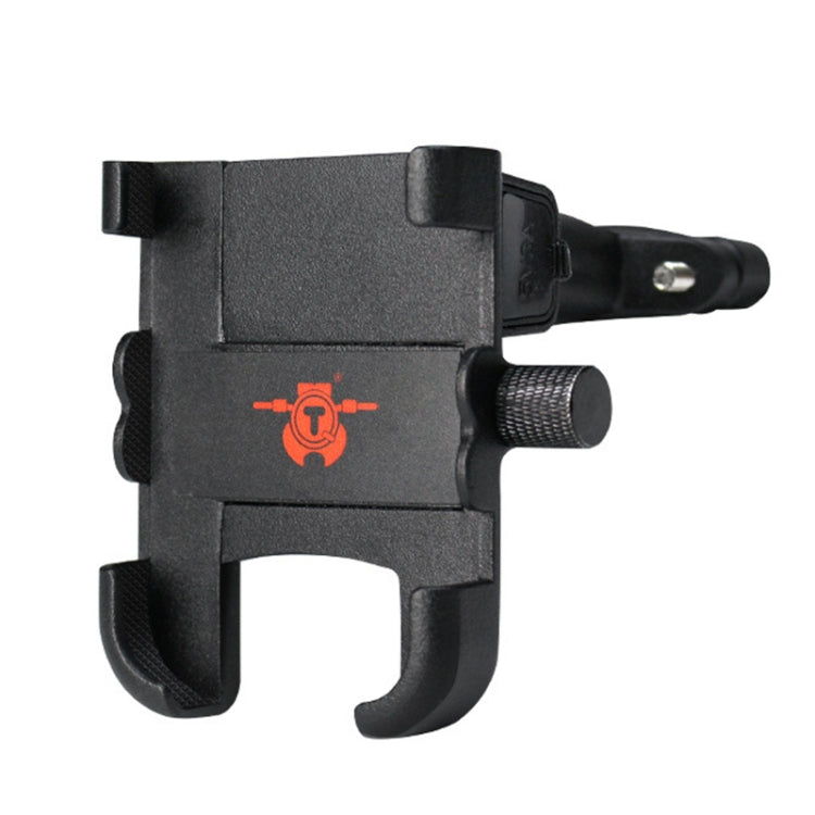 Portable Motorcycle Aluminium Alloy USB Charger Mobile Phone Holder, Handlebars Version, 3089