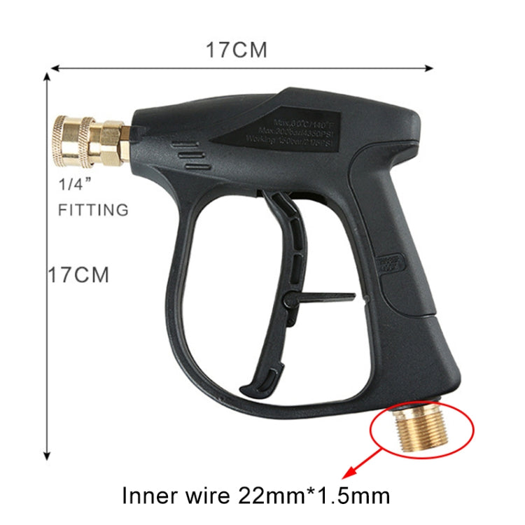 High Pressure Car Wash Foam Gun Soap Foamer Generator Water Sprayer Gun, Inner Wire: 22 x 1.5, Inner Wire: 22 x 1.5