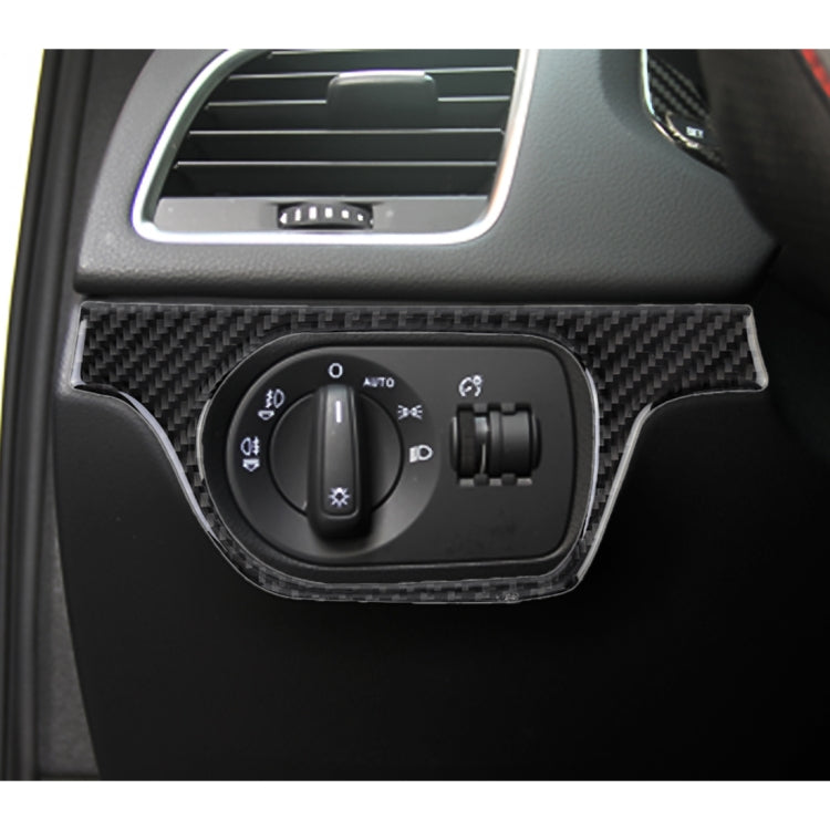 Carbon Fibre Car Headlight Switch Decorative Sticker for Audi Q3 2013-2018, Headlight Switch