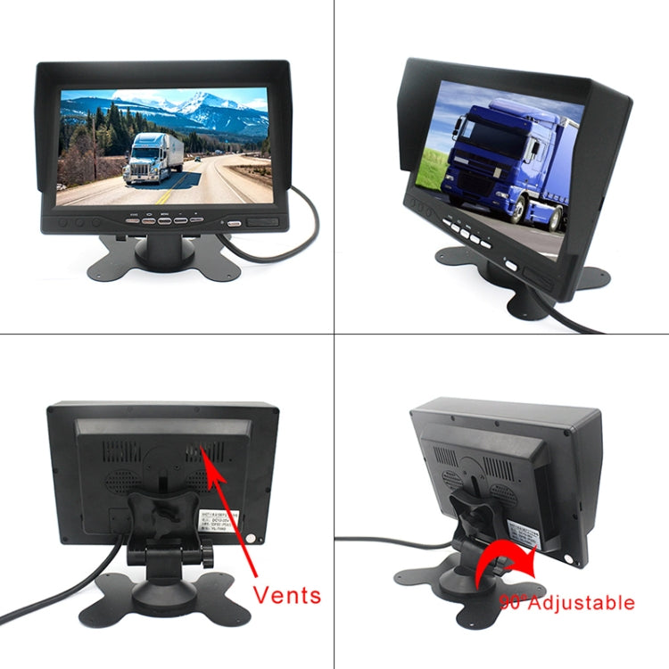 PZ612-AHD IP67 120 Degree Car AHD 1080P 2 Megapixels 7 inch 1-Way Rearview Mirror Monitor, Night Vision Full Color, PZ612-AHD