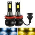 2 PCS EV15 H8 / H11 DC9-32V / 6W / IP67 Car LED Double Color Fog Light, Cold White Light + Amber Light, EV15 H8 / H11