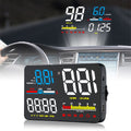 D5000 OBD2 5 inch Vehicle-mounted Head Up Display Security System, Support Car Speed / Engine Revolving Speed Display / Water Temperature / Battery Voltage / Detection and Elimination Fault Code, D5000