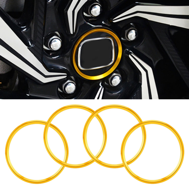 4 PCS Car Metal Wheel Hub Decoration Ring for BMW 5 Series 2018