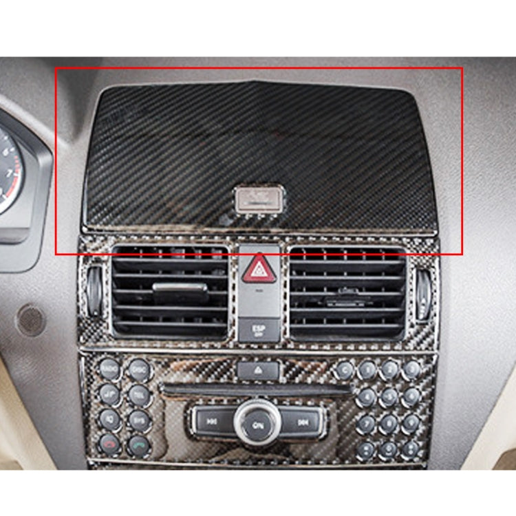 Car Dashboard Navigation Carbon Fiber Decorative Sticker for Mercedes-Benz W204 2007-2010, Dashboard Navigation