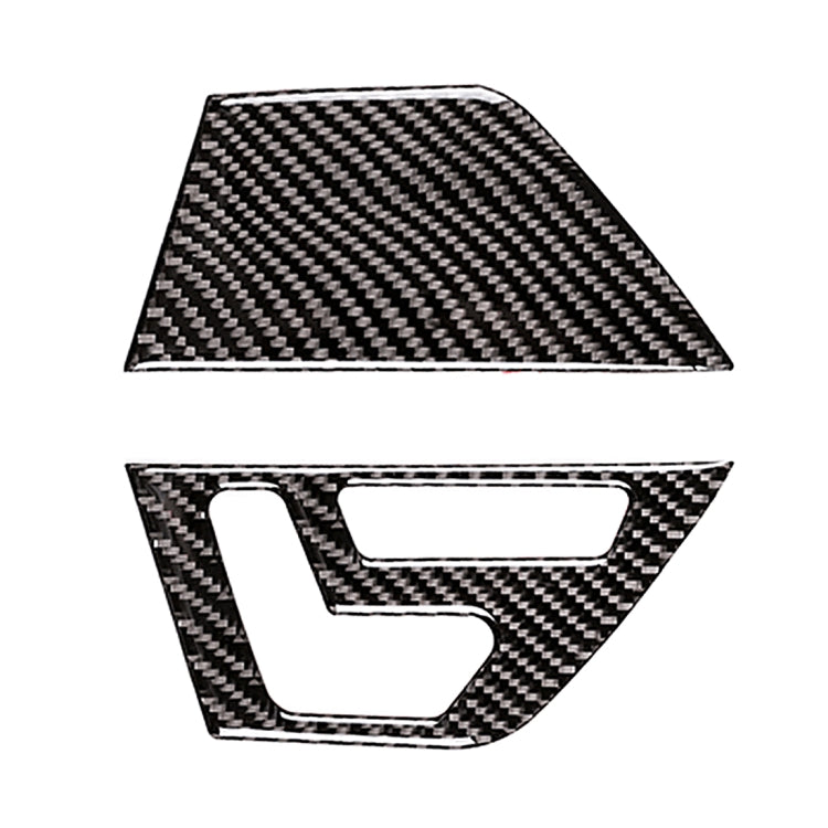 2 PCS Car Front Door Seat Adjustment Frame Carbon Fiber Decorative Sticker for Mercedes-Benz W204 2007-2013, Front Door Seat Adjustment Frame