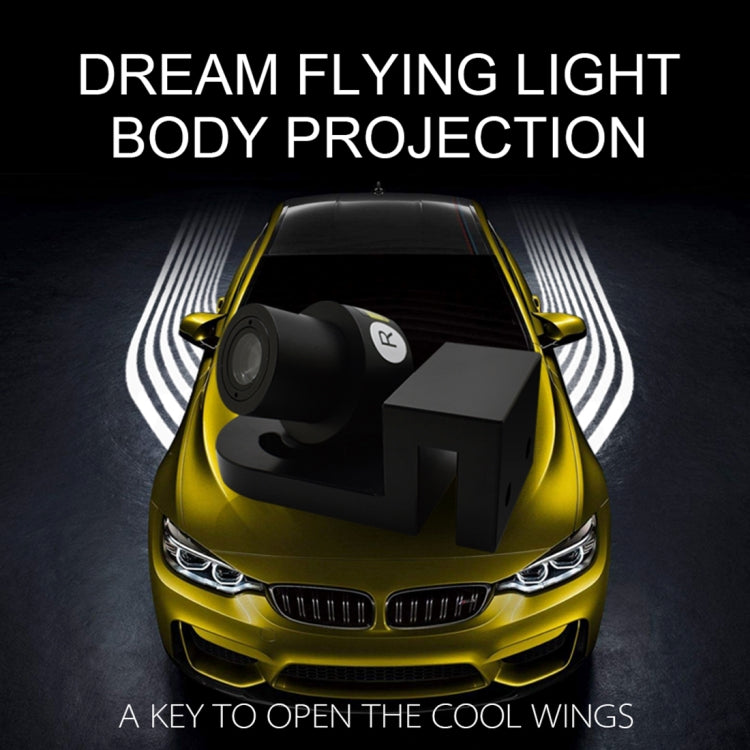 2 PCS DC 8-36V Ghost Shadow Courtesy Angel Wings Projection Lamp Car Door LED Welcome Lights, Cold Blue, Blue, Red, White