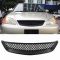Car Front Racing Front Grille Grid ABS Insect Net for Honda Civic 2001-2003, For Honda Civic 2001-2003
