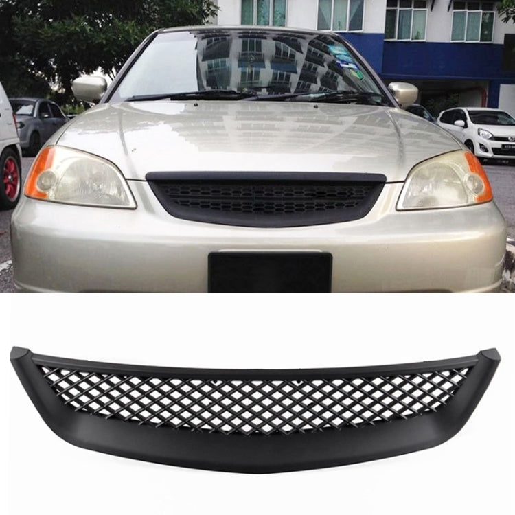 Car Front Racing Front Grille Grid ABS Insect Net for Honda Civic 2001-2003, For Honda Civic 2001-2003