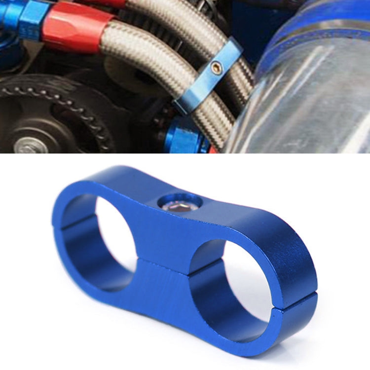 AN8 Automotive 2-hole High Pressure Tubing Fixing Clip Car Tubing Clamp Aluminum Alloy Clip Tubing Separator, Random Color Delivery, AN8