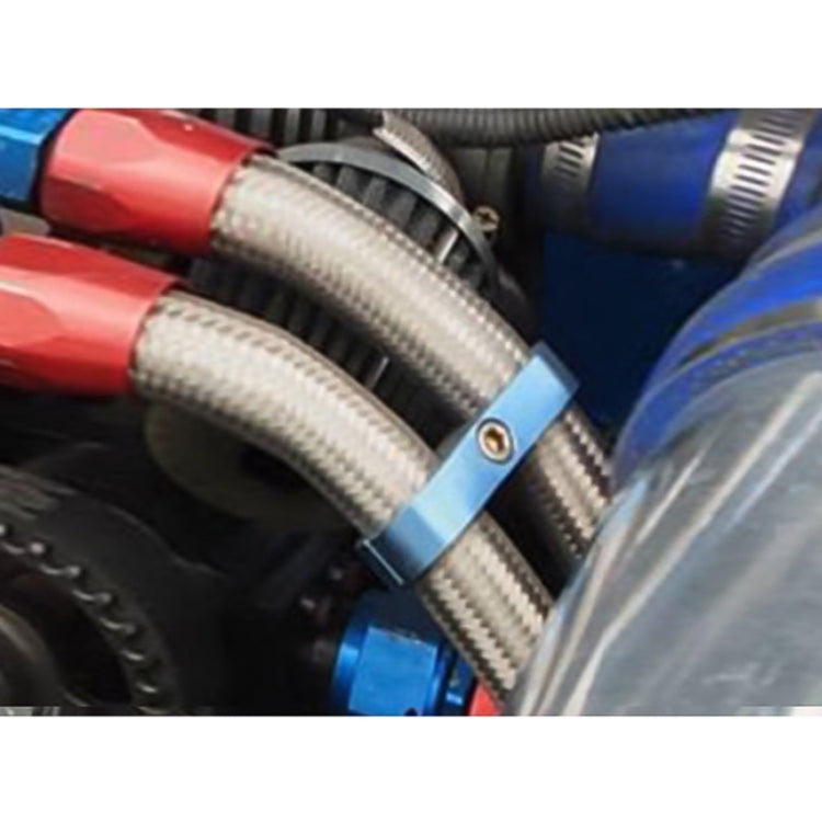 AN12 Automotive 2-hole High Pressure Tubing Fixing Clip Car Tubing Clamp Aluminum Alloy Clip Tubing Separator, Random Color Delivery, AN12