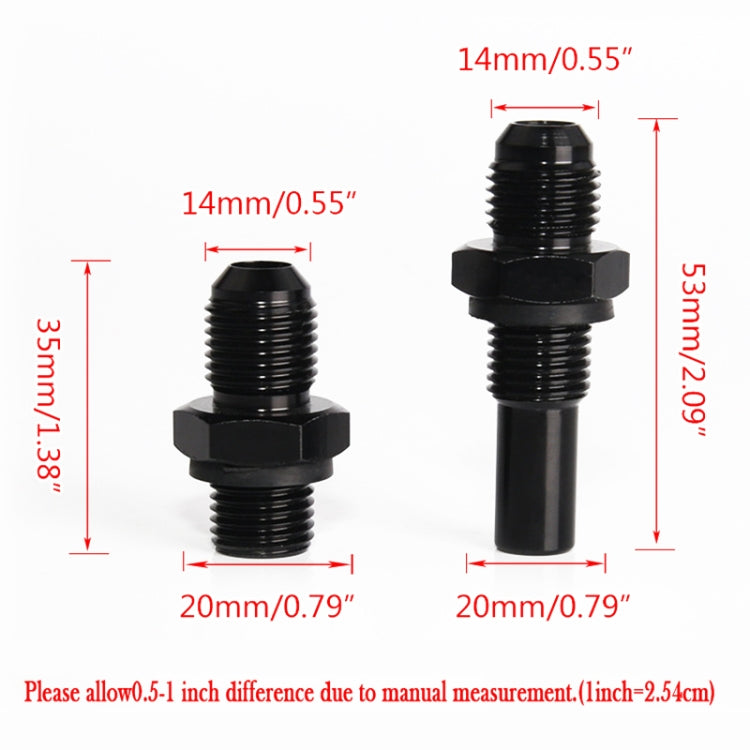 2 PCS Car Transmission Oil Cooler Adapters AN6-1/4NPS Threaded Joints, AN6-1/4NPS