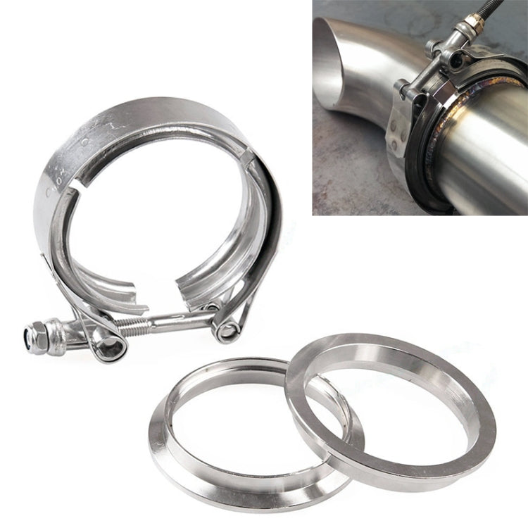 2 inch Car Turbo Exhaust Downpipe V-Band Clamp Stainless Steel 304 Flange Clamp, 2 inch V-Band Clamp