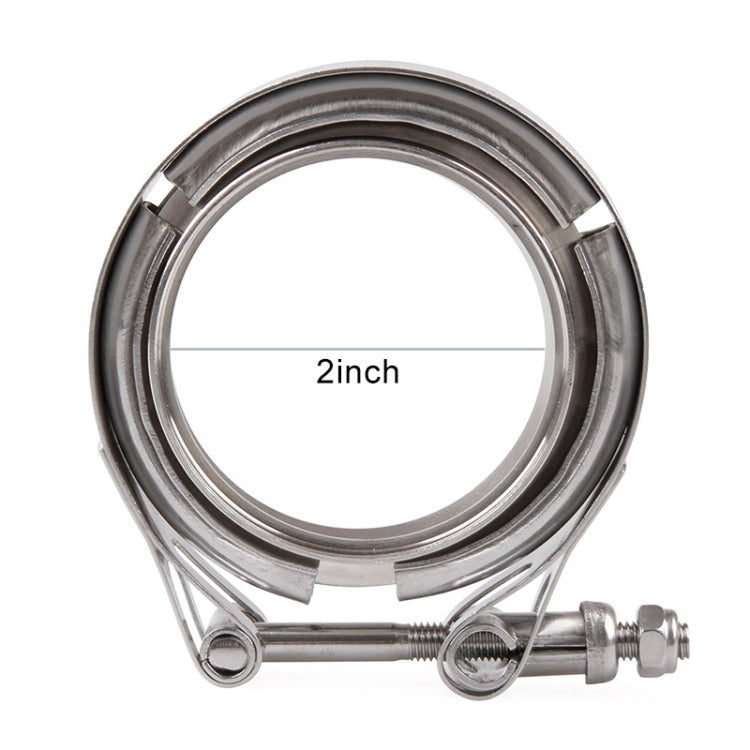 2 inch Car Turbo Exhaust Downpipe V-Band Clamp Stainless Steel 304 Flange Clamp, 2 inch V-Band Clamp