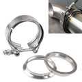 3.5 inch Car Turbo Exhaust Downpipe V-Band Clamp Stainless Steel 304 Flange Clamp, 3.5 inch V-Band Clamp