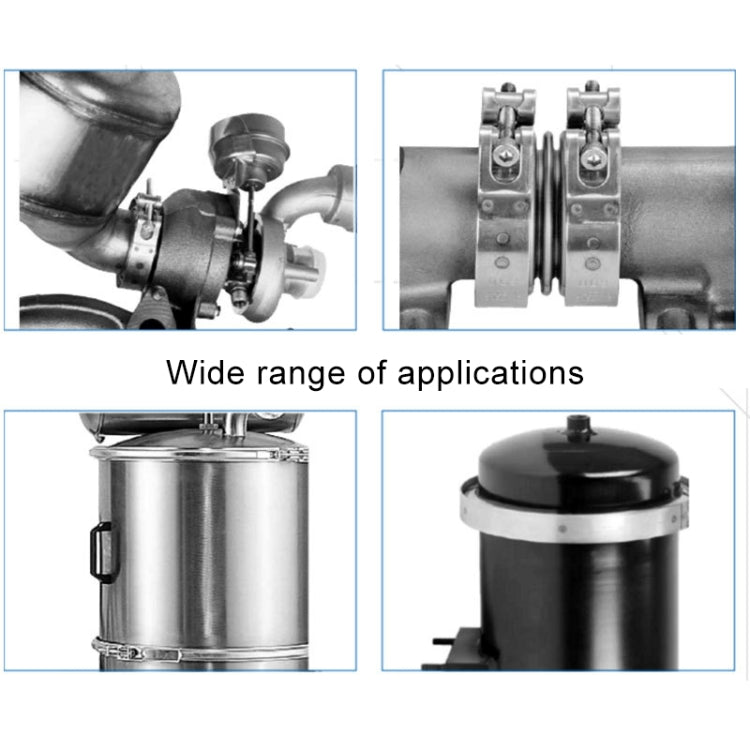 3.5 inch Car Turbo Exhaust Downpipe V-Band Clamp Stainless Steel 304 Flange Clamp, 3.5 inch V-Band Clamp