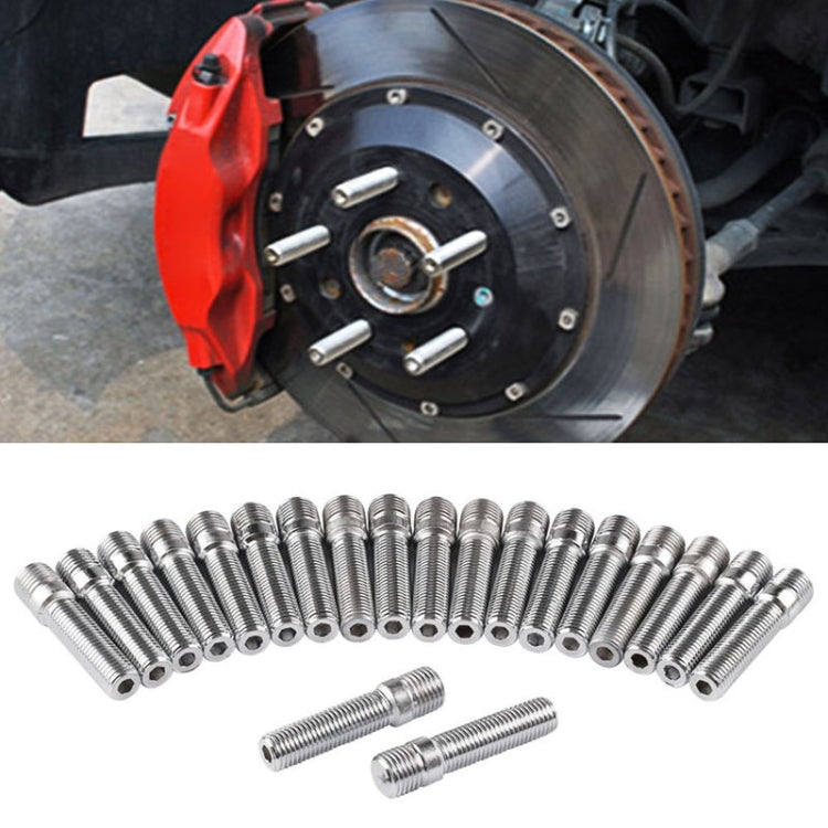 20 PCS 5.8cm Universal Car Modification Extended Wheels Stud Conversion M14x1.5 to M12x1.5 Screw Adapter LN032 LN033 LN044, 5.8cm M14x1.5 to M12x1.5
