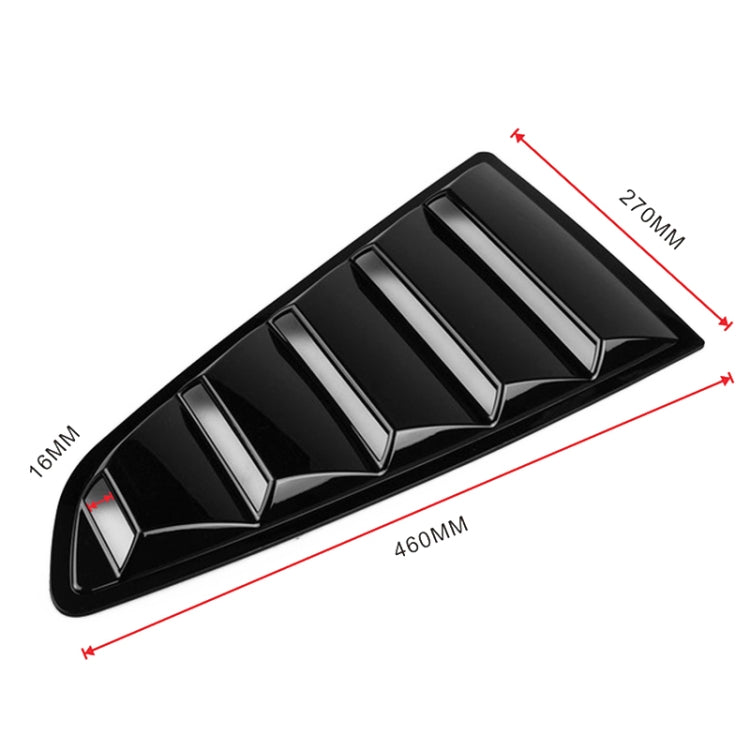 2 PCS Carbon Fiber Painted Panel Side Window Louver Cover Cooling Panel Trim Set for Ford Mustang 2015-2018, Carbon Fiber Painted Panel