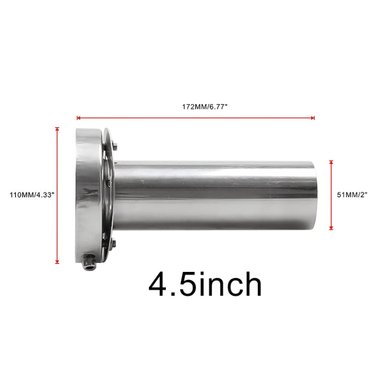 4.5 inch Universal Car 304 Stainless Steel Exhaust Pipe Muffler Adjustable Tail Muffler Tip , 4.5 inch Adjustable