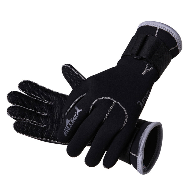 DIVE&SAIL 3mm Neoprene Anti-slip Warm Wear-resistant Swimming Diving Gloves, Size: L, Size: M, Size: S
