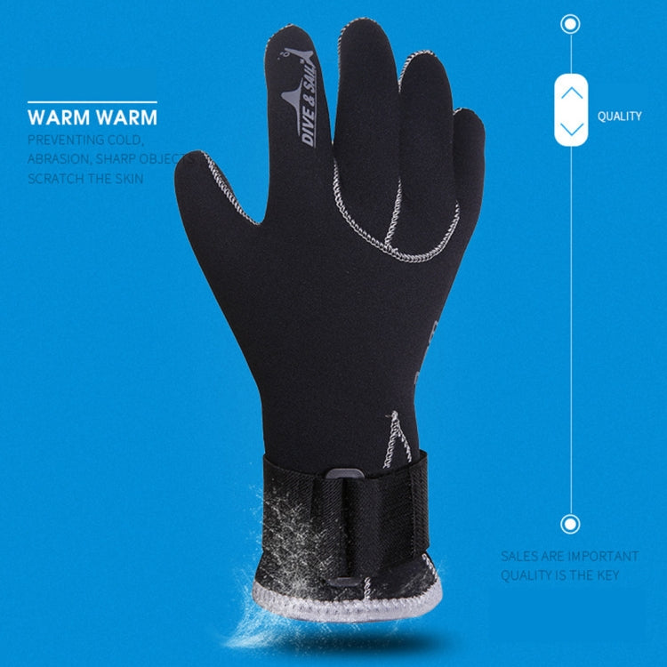 DIVE&SAIL 3mm Neoprene Anti-slip Warm Wear-resistant Swimming Diving Gloves, Size: L, Size: M, Size: S