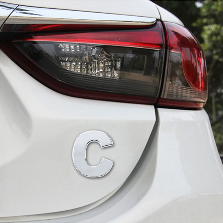 Car Vehicle Badge Emblem 3D English Letter Self-adhesive Sticker Decal, Size: 4.5*4.5*0.5cm, C, N, D, O, E, P, F, Q, G, R, H, S, I, T, A, J, U, Y, K, V, Z, L, W, B, M, X