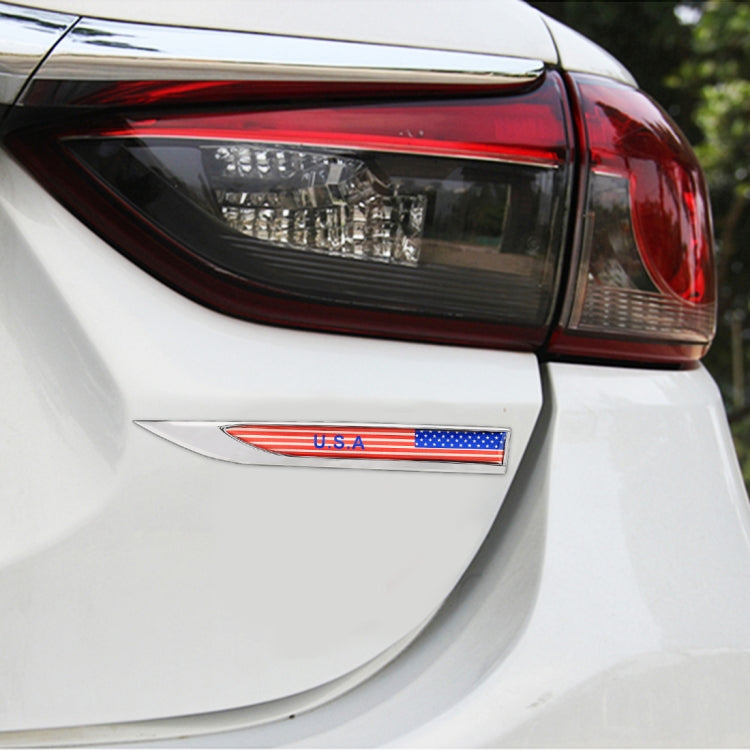 2 PCS USA Flag Pattern Car-Styling Sticker Random Decorative Sticker, USA Flag