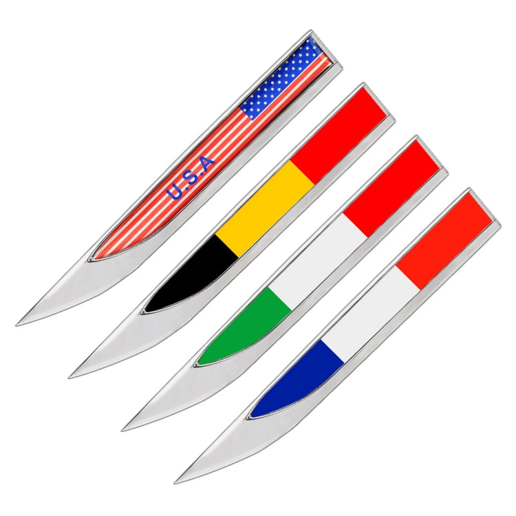 2 PCS Italian Flag Pattern Car-Styling Sticker Random Decorative Sticker, Italian Flag (2 PCS )