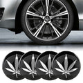 4 PCS Car-Styling Silver Leaves Pattern Metal Wheel Hub Decorative Sticker, Diameter: 5.8cm, Silver Leaves