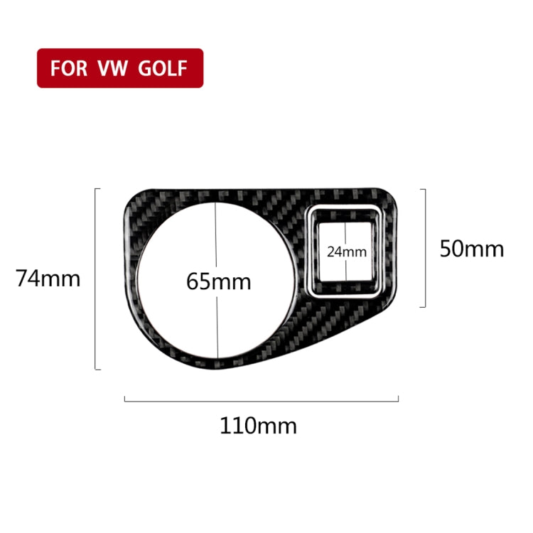 Car Carbon Fiber Headlight Switch Panel Decorative Sticker for Volkswagen Golf 7 2013-2017, Left Drive, Headlight Switch Panel