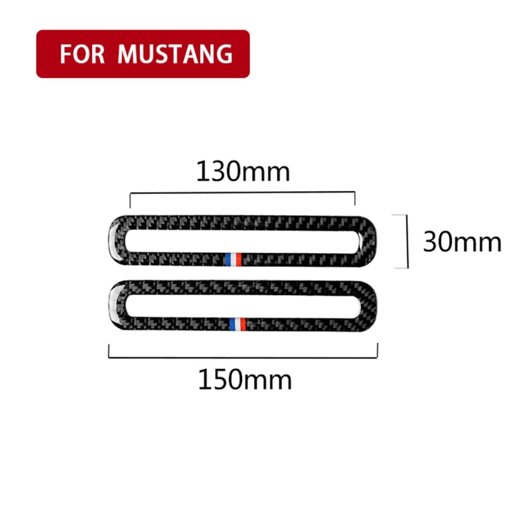 2 PCS Car USA Color Carbon Fiber Door Air Outlet Decorative Sticker for Ford Mustang 2015-2017, Door Air Outlet