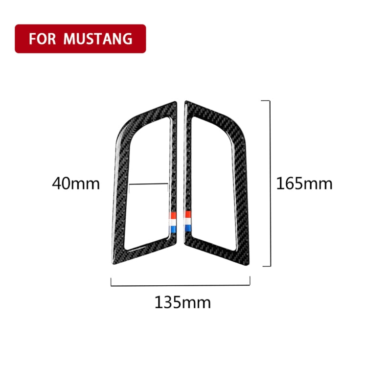 2 PCS Car USA Color Carbon Fiber Side Air Outlet Decorative Sticker for Ford Mustang 2015-2017, Side Air Outlet