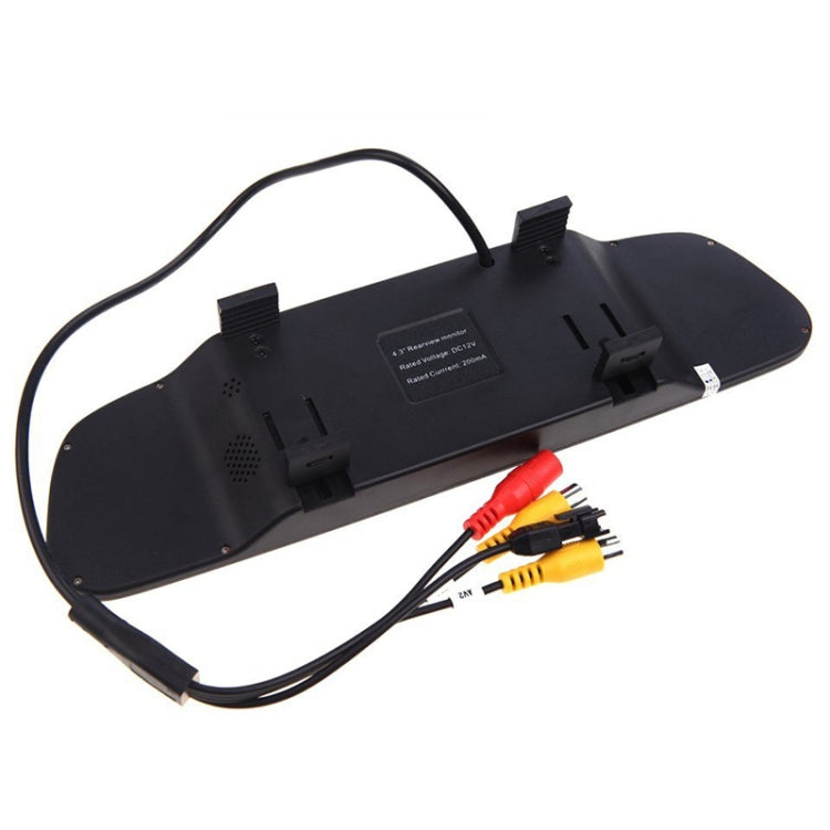 PZ-705 4.3 inch TFT LCD Car Rear View Mirror Monitor for Car Rearview Parking Video Systems, PZ-705