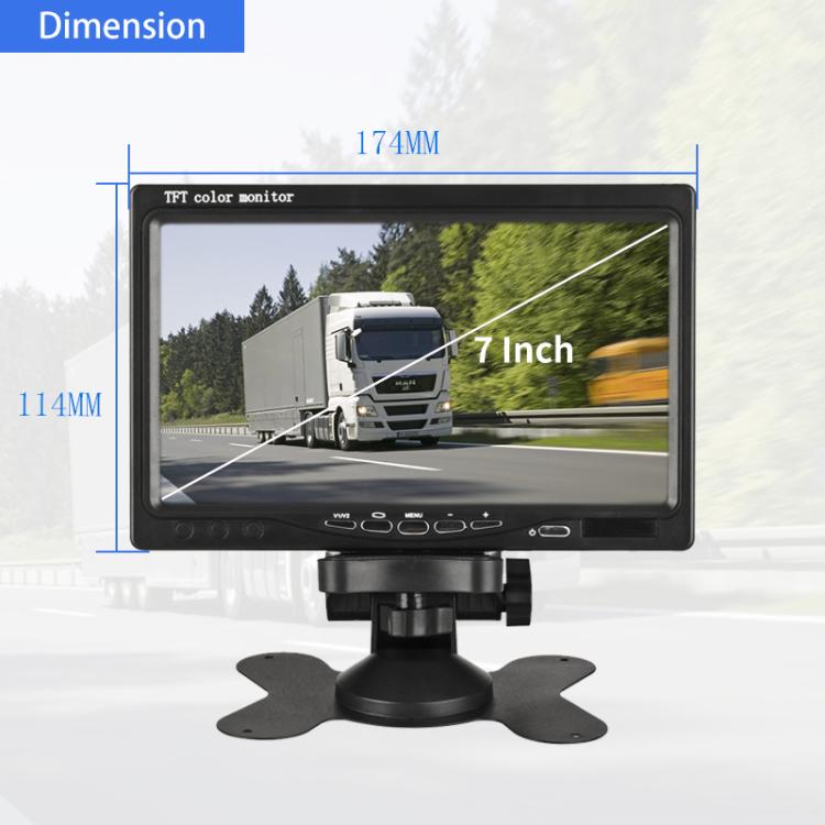PZ-708 7.0 inch TFT LCD Car Rearview Monitor with Stand and Remote Control, PZ-708