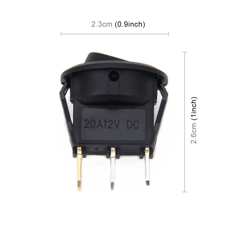 20 Amp 12 Volt Triple Plugs LED ON OFF Rocker Power Switch