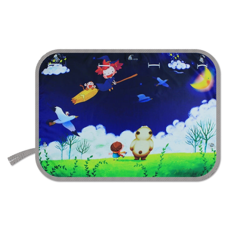 Car Large Rear Window Sunscreen Insulation Window Sunshade Cover, Size: 70*50cm, Magic World, Moon Baby, Waterpark, House, Mustache, Rocket, Little Pirate, Small Cloud, Camping, Happy Time, Pink Bus, Happy School Bus