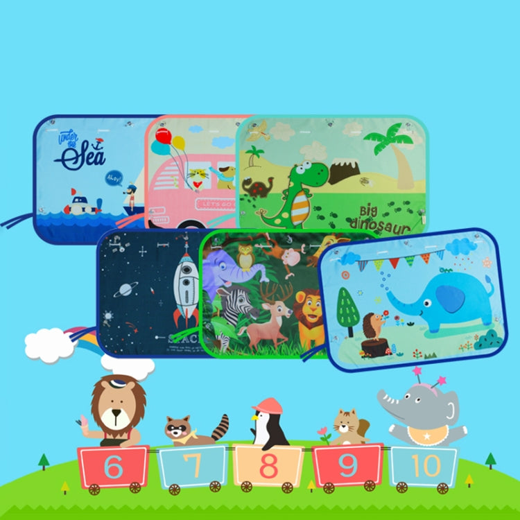 Car Large Rear Window Sunscreen Insulation Window Sunshade Cover, Size: 70*50cm, Magic World, Moon Baby, Waterpark, House, Mustache, Rocket, Little Pirate, Small Cloud, Camping, Happy Time, Pink Bus, Happy School Bus
