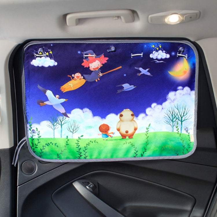 Car Large Rear Window Sunscreen Insulation Window Sunshade Cover, Size: 70*50cm, Magic World, Moon Baby, Waterpark, House, Mustache, Rocket, Little Pirate, Small Cloud, Camping, Happy Time, Pink Bus, Happy School Bus