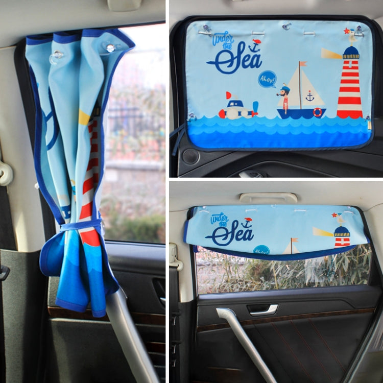 Car Large Rear Window Sunscreen Insulation Window Sunshade Cover, Size: 70*50cm, Magic World, Moon Baby, Waterpark, House, Mustache, Rocket, Little Pirate, Small Cloud, Camping, Happy Time, Pink Bus, Happy School Bus