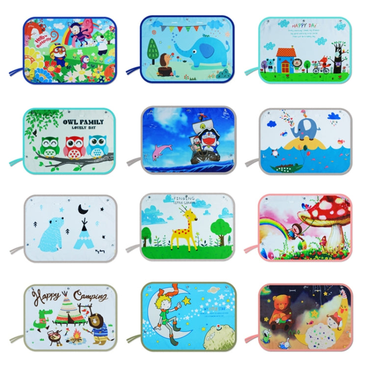 Car Large Rear Window Sunscreen Insulation Window Sunshade Cover, Size: 70*50cm, Magic World, Moon Baby, Waterpark, House, Mustache, Rocket, Little Pirate, Small Cloud, Camping, Happy Time, Pink Bus, Happy School Bus