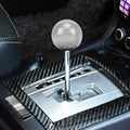 Universal Vehicle Car Shifter Cover Manual Automatic Carbon Fiber Ball Gear Shift Knob, Silver, Ball Gear Shift Knob, Black